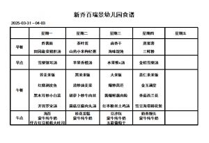 2025.03.31-2025.04.03食谱