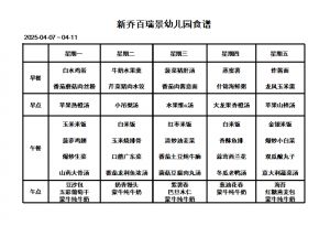 2025.04.07-2025.04.11食谱